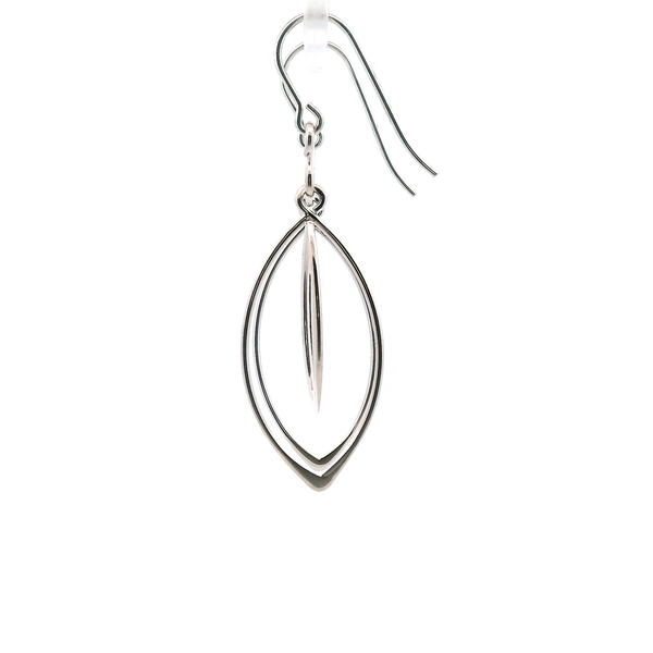 SS Double Marquise Drop Earrings Image 3 Kiefer Jewelers Lutz, FL