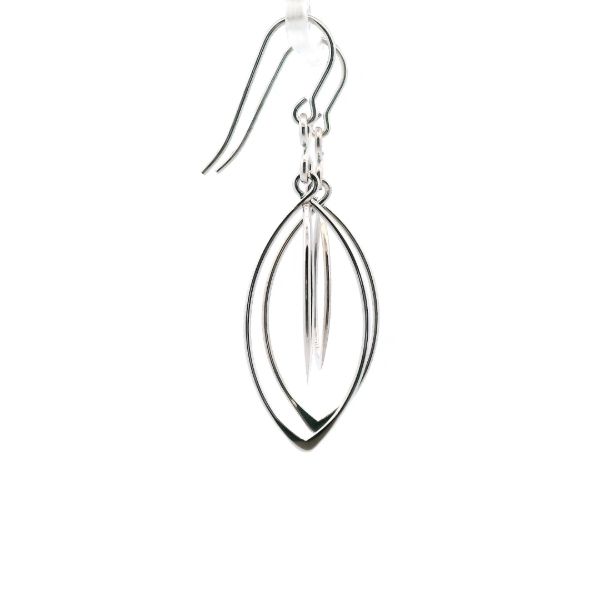 SS Double Marquise Drop Earrings Image 4 Kiefer Jewelers Lutz, FL