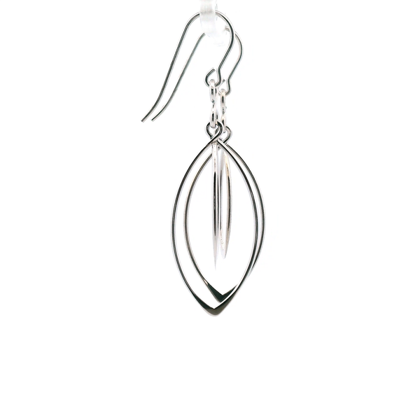 SS Double Marquise Drop Earrings Image 4 Kiefer Jewelers Lutz, FL
