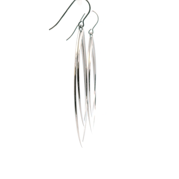 SS Double Point Drop Earrings Image 4 Kiefer Jewelers Lutz, FL