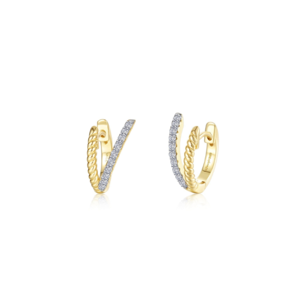 SS/GP Eternal Wave Huggie Earring by Lafonn Kiefer Jewelers Lutz, FL