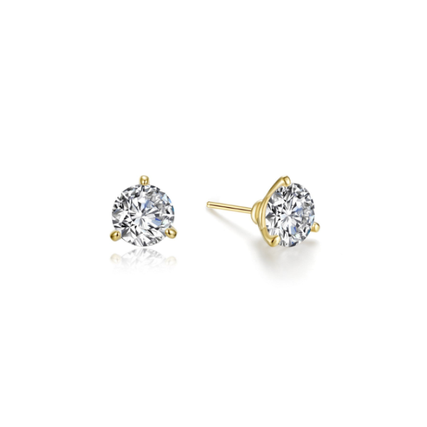 Sterling Silver Simulated Diamond Prong Studs Kiefer Jewelers Lutz, FL