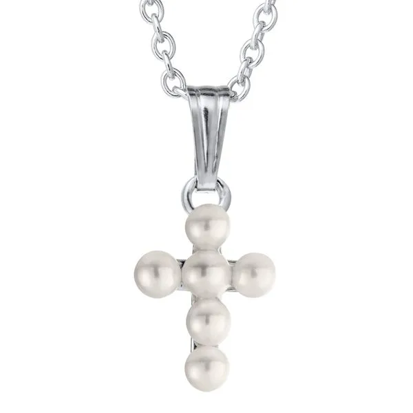 Sterling Silver Pearl Cross Pendant Kiefer Jewelers Lutz, FL