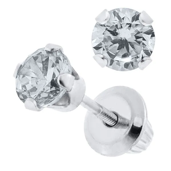Children's CZ Stud Earrings Image 2 Kiefer Jewelers Lutz, FL