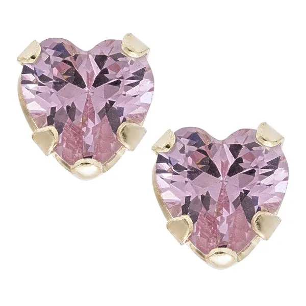 14K Pink Heart Earrings Kiefer Jewelers Lutz, FL