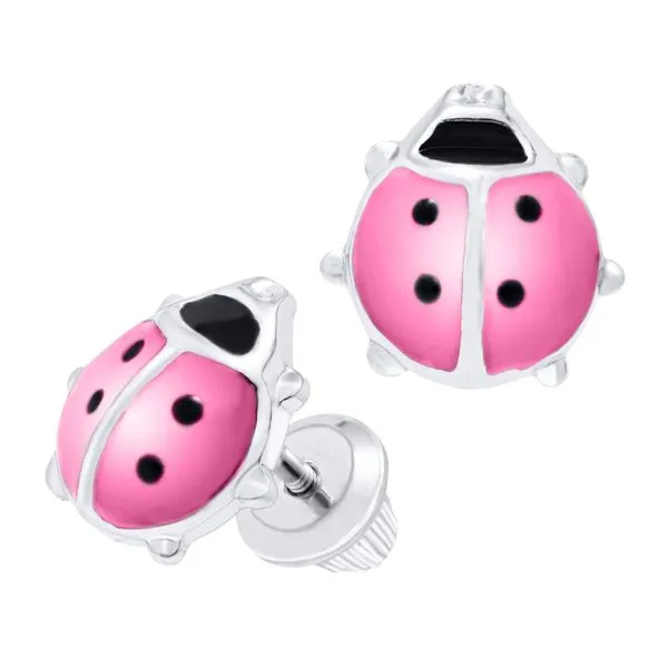 Sterling Ladybug Earrings Image 2 Kiefer Jewelers Lutz, FL