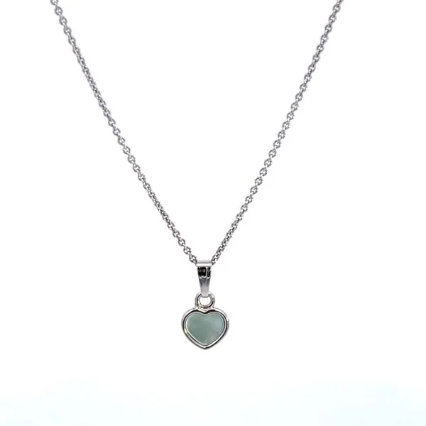 Sterling Silver Heart with Mop Stone Pendant Kiefer Jewelers Lutz, FL