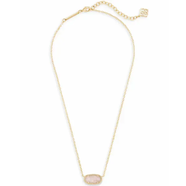 Kendra Scott Elisa Pendant Necklace in Rose Quartz Image 2 Kiefer Jewelers Lutz, FL