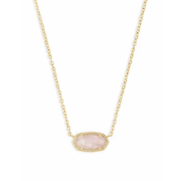 Kendra Scott Elisa Pendant Necklace in Rose Quartz Kiefer Jewelers Lutz, FL