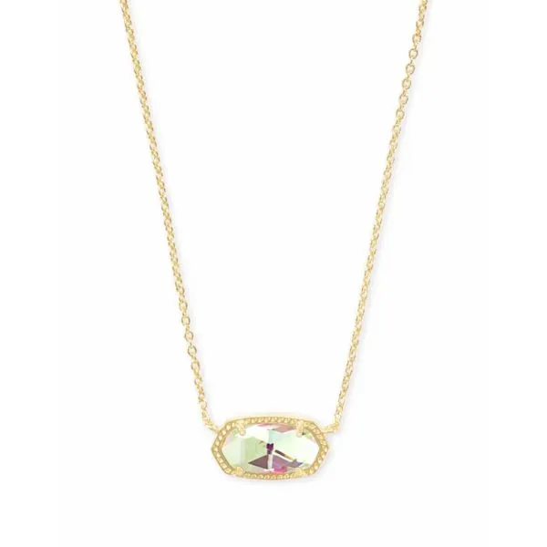 Kendra Scott Elisa Gold Pendant Necklace in Dichroic Glass Kiefer Jewelers Lutz, FL