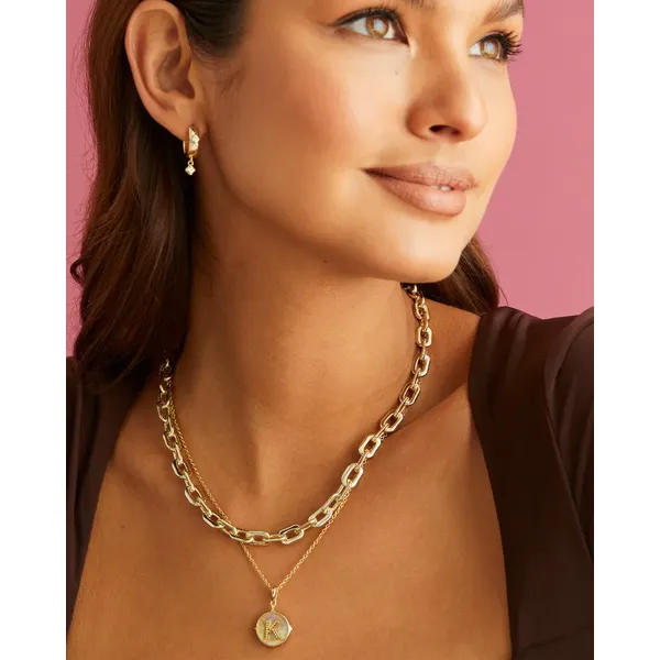 Kendra Scott Gold Korinne Chain Necklace Image 2 Kiefer Jewelers Lutz, FL