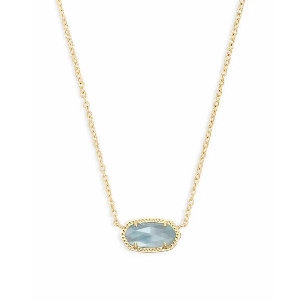Kendra Scott Elisa Gold L Blue Illusion Necklace Kiefer Jewelers Lutz, FL