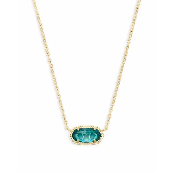 Kendra Scott Elisa Gold London Blue Necklace Kiefer Jewelers Lutz, FL