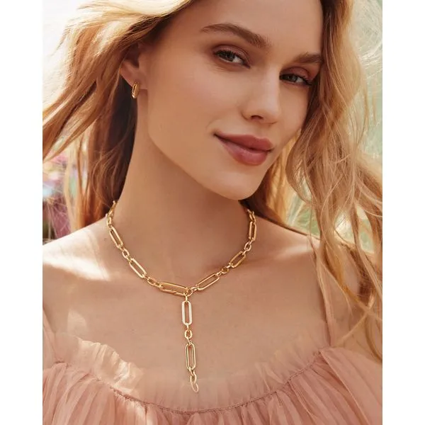 Heather Gold Link and Chain Necklace Image 3 Kiefer Jewelers Lutz, FL