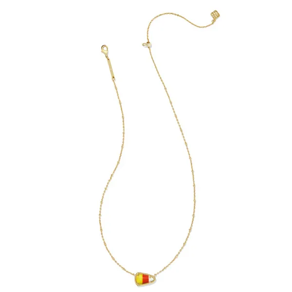 Kendra Scott Candy Corn Gold Short Pendant Necklace in Candy Corn Magnesite Image 2 Kiefer Jewelers Lutz, FL