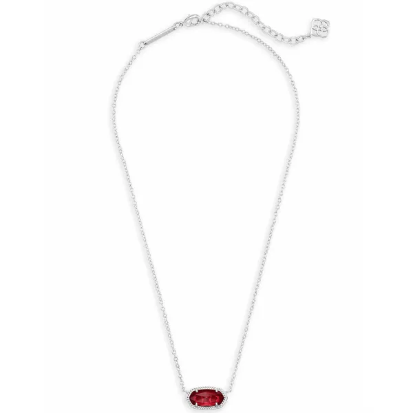 Kendra Scott Elisa Silver Pendant Necklace in Berry Glass Image 2 Kiefer Jewelers Lutz, FL
