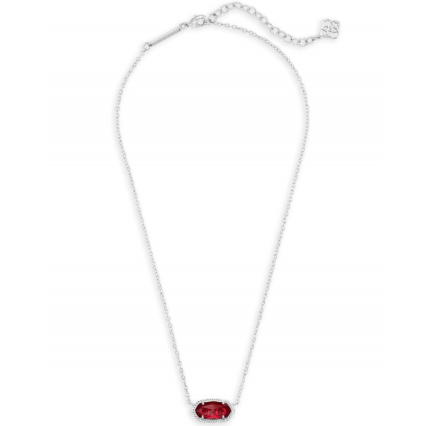 Kendra Scott Elisa Silver Pendant Necklace in Berry Glass Image 2 Kiefer Jewelers Lutz, FL