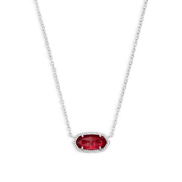 Kendra Scott Elisa Silver Pendant Necklace in Berry Glass Kiefer Jewelers Lutz, FL