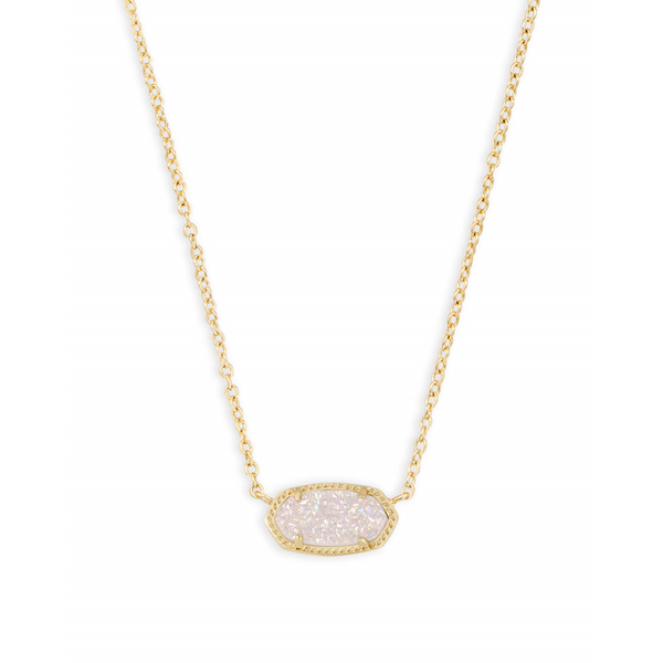 Kendra Scott Elisa Gold Pendant Necklace in Iridescent Drusy Kiefer Jewelers Lutz, FL