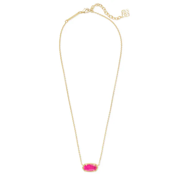 Kendra Scott Elisa Gold Pendant Necklace in Azalea Illusion Image 2 Kiefer Jewelers Lutz, FL