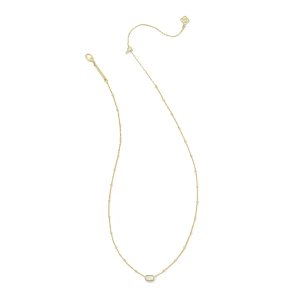 Kendra Scott Mini Elisa Gold Satellite Short Pendant Necklace in Ivory Mother-of-Pearl Image 2 Kiefer Jewelers Lutz, FL