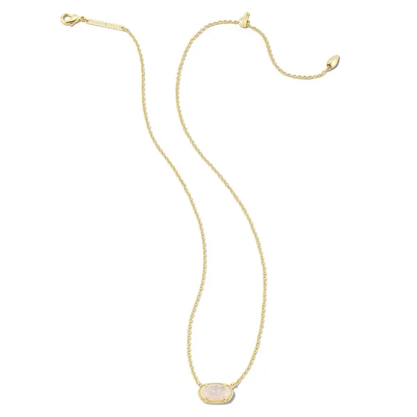 Kendra Scott Grayson Gold Pendant Necklace in Iridescent Drusy Image 2 Kiefer Jewelers Lutz, FL