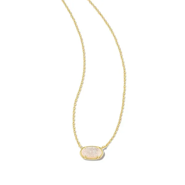 Kendra Scott Grayson Gold Pendant Necklace in Iridescent Drusy Kiefer Jewelers Lutz, FL