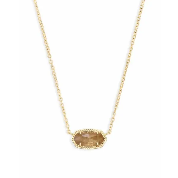 Kendra Scott Elisa Gold Orance Citrine Quartz Necklace Kiefer Jewelers Lutz, FL