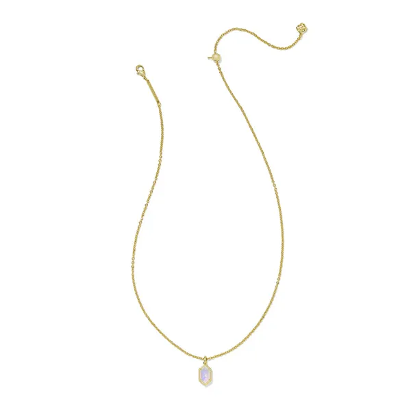 Kendra Scott Hallie Gold Short Pendant Opalite Illusion Image 2 Kiefer Jewelers Lutz, FL