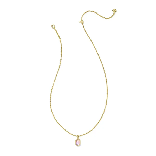 Kendra Scott Hallie Gold Short Pendant Sunrise Watercolor Image 2 Kiefer Jewelers Lutz, FL