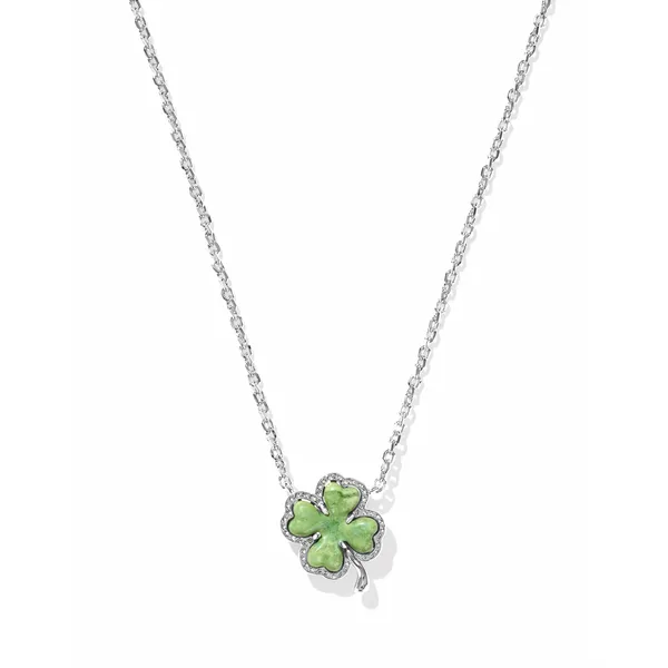 Kendra Scott Silver Clover Short Pendand Necklace Kiefer Jewelers Lutz, FL