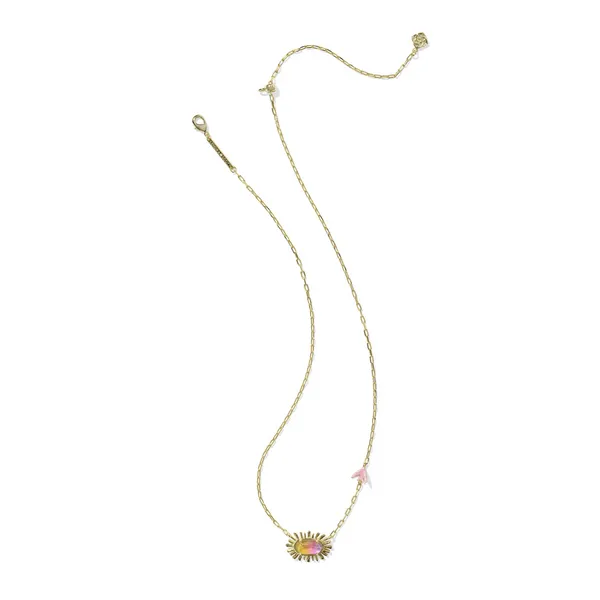 Kendra Scott Elisa Bird Gold Short Pendant Necklace Image 2 Kiefer Jewelers Lutz, FL