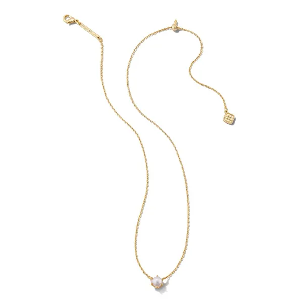 Kendra Scott Ashton Gold Pendant Necklace in Freshwater Cultured Pearl Image 2 Kiefer Jewelers Lutz, FL