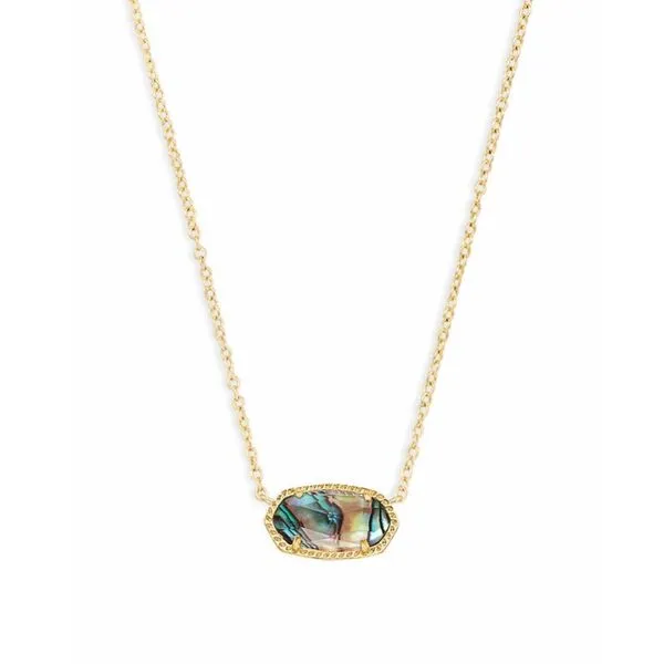 Kendra Scott Elisa Gold Abalone Shell Necklace Kiefer Jewelers Lutz, FL