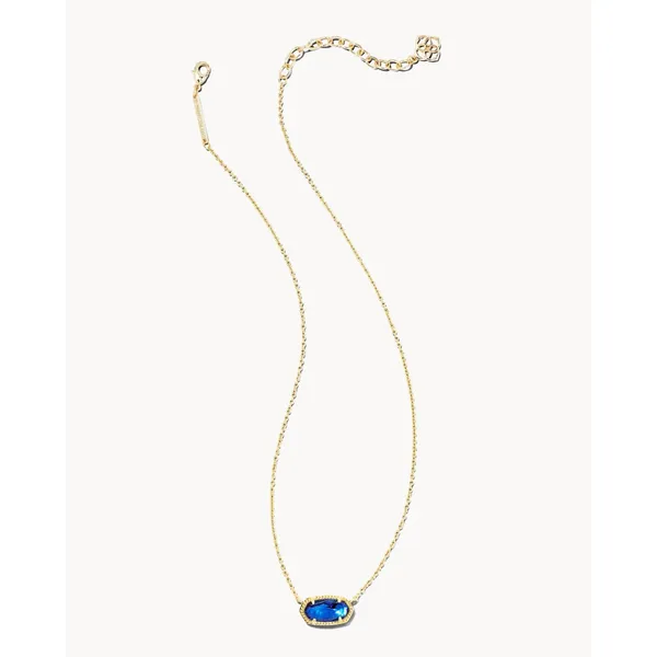Kendra Scott Elisa Gold Navy Abalone Necklace Image 2 Kiefer Jewelers Lutz, FL