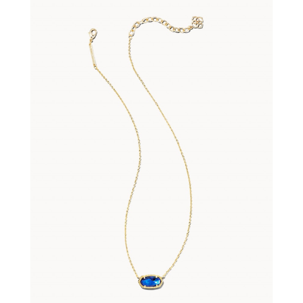 Kendra Scott Elisa Gold Navy Abalone Necklace Image 2 Kiefer Jewelers Lutz, FL