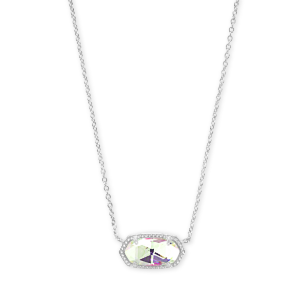 Kendra Scott  Elisa Silver Pendant Necklace in Dichroic Glass Kiefer Jewelers Lutz, FL