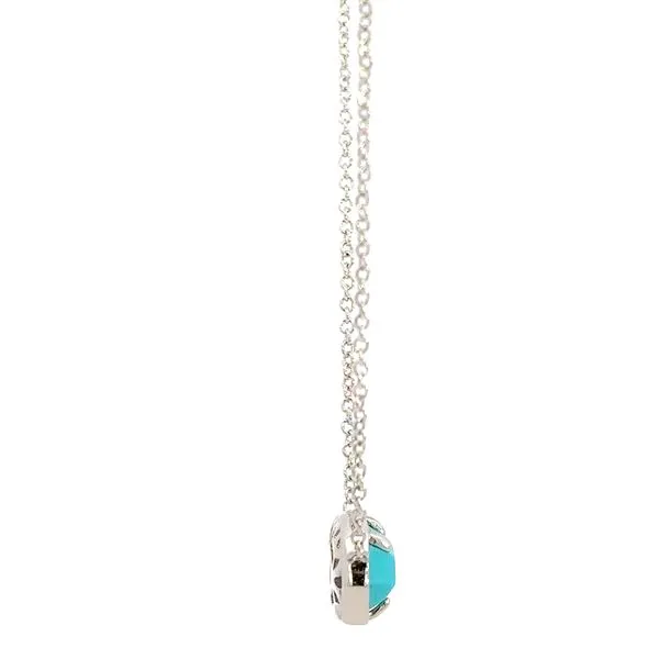 Kendra Scott Elisa Rhodium Turquoise Necklace Image 3 Kiefer Jewelers Lutz, FL