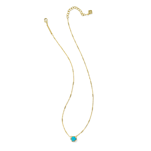 Kendra Scott Mabel Necklace Gold Bronze Veined Turquoise Kiefer Jewelers Lutz, FL