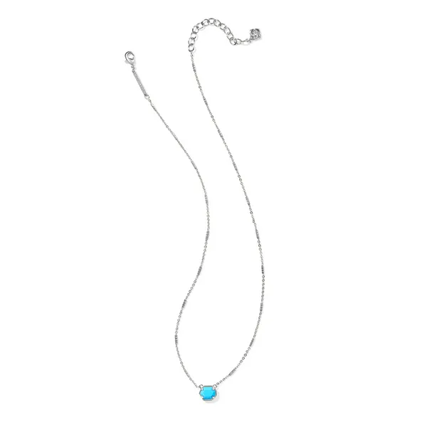 Kendra Scott Mabel Necklace Silver with Turquoise Image 2 Kiefer Jewelers Lutz, FL