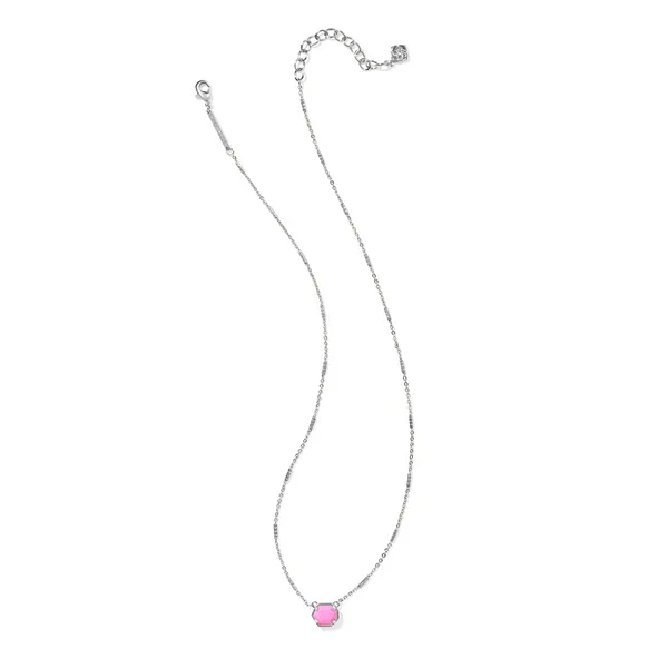 Kendra Scott Mabel Silver Necklace with Magenta Magnesite Image 2 Kiefer Jewelers Lutz, FL