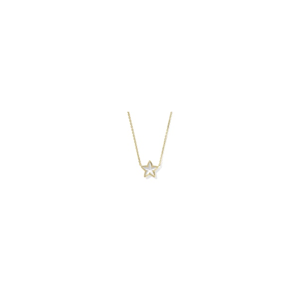 Cassidy Gold Star and Ivory Mother of Pearl Short Pendant Necklace by Kendra Scott Kiefer Jewelers Lutz, FL
