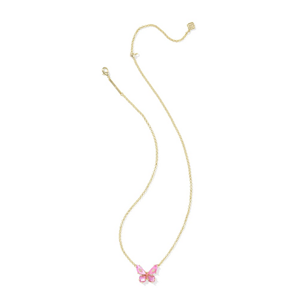Bianca Butterfly with Pink Mix Short Pendant Necklace by Kendra Scott Image 2 Kiefer Jewelers Lutz, FL