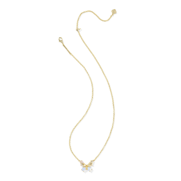 Bianca Butterfly Gold and Iridescent White Mix Short Pendant Necklace by Kendra Scott Image 2 Kiefer Jewelers Lutz, FL