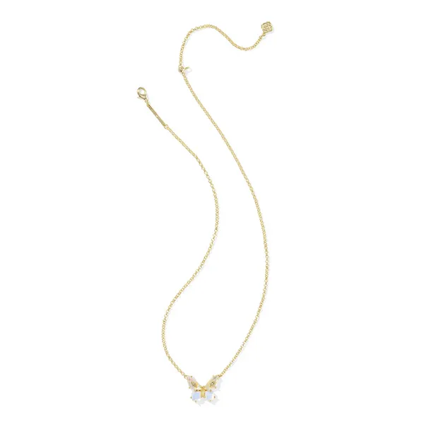 Bianca Butterfly Gold and Iridescent White Mix Short Pendant Necklace by Kendra Scott Image 2 Kiefer Jewelers Lutz, FL