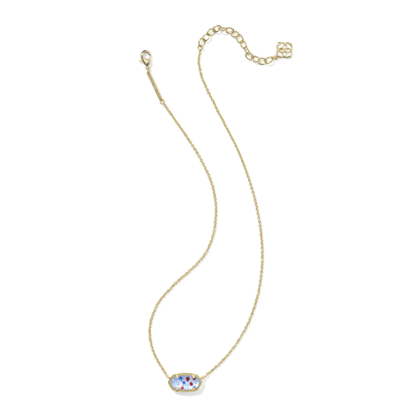 Elisa Gold with Red, White, and Blue Illusion Short Pendant Necklace by Kendra Scott Image 2 Kiefer Jewelers Lutz, FL
