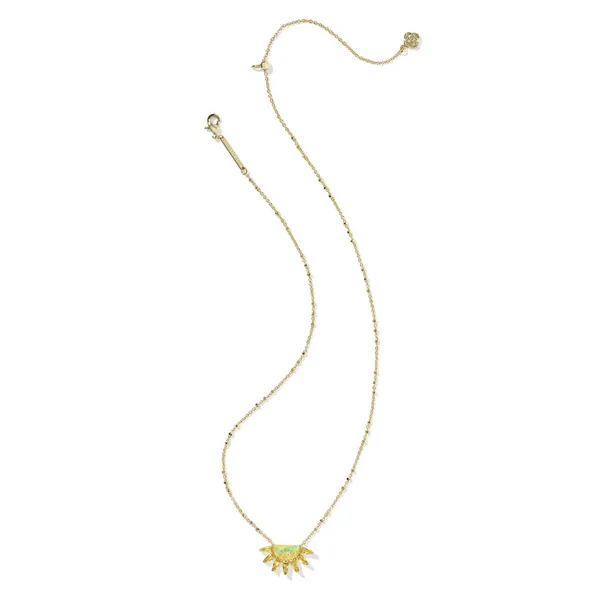 Samantha Sun Gold with Yellow Opalescent Resin Pendant Necklace by Kendra Scott Image 2 Kiefer Jewelers Lutz, FL