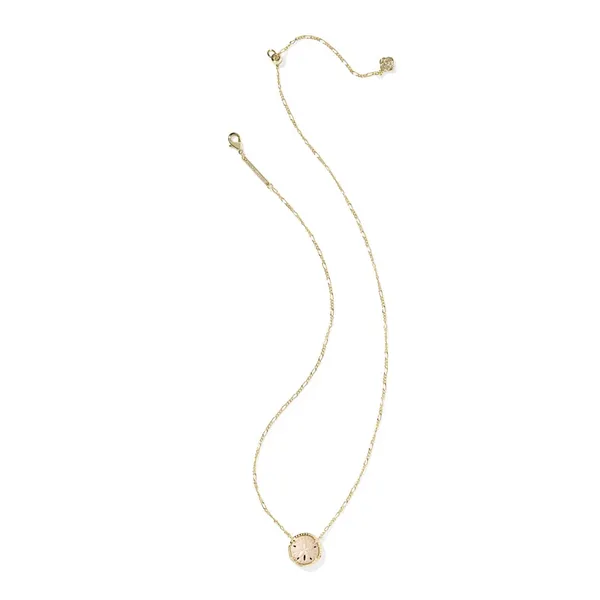Sand Dollar Gold with Natrual Mother-of-Pearl Pendant Necklace by Kendra Scott Image 3 Kiefer Jewelers Lutz, FL