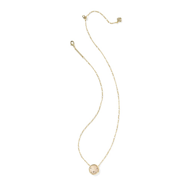 Sand Dollar Gold with Natrual Mother-of-Pearl Pendant Necklace by Kendra Scott Image 3 Kiefer Jewelers Lutz, FL