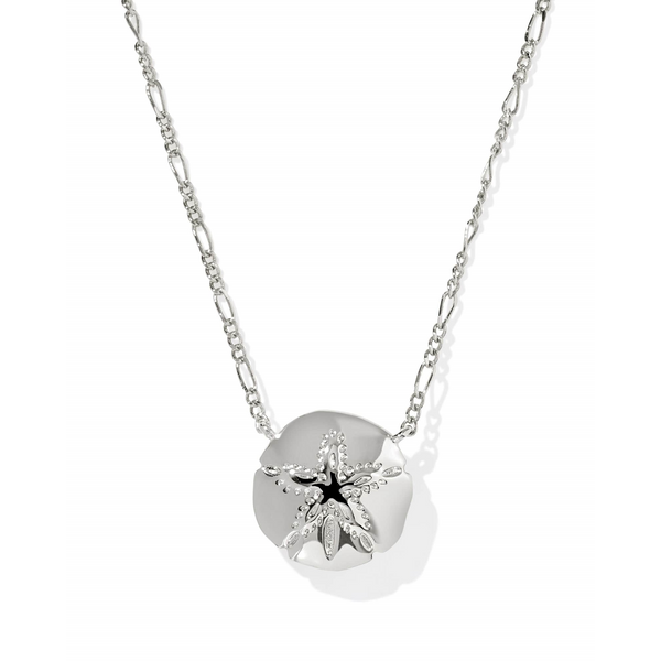 Sand Dollar Silver with Natural Mother-of-Pearl Pendant Necklace by Kendra Scott Image 2 Kiefer Jewelers Lutz, FL